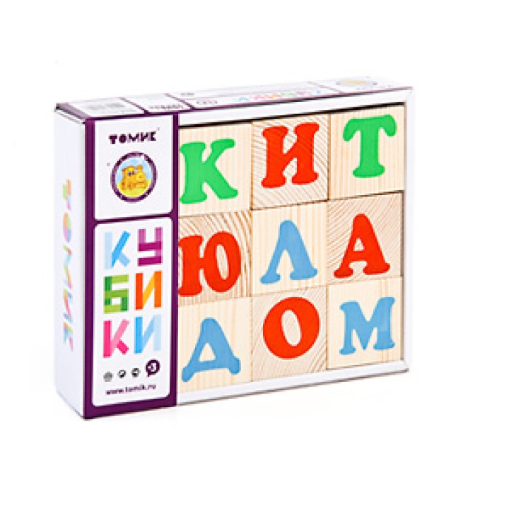 Кубики Томик 12 эл. "Алфавит" русс. арт.1111-1 /33