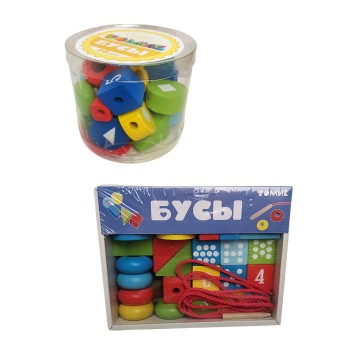 Логический игровой набор. Томик "Бусы" 30 дет. арт.1-89 /20
