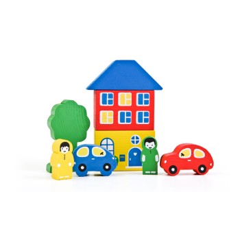 Конструктор Томик "Цветной городок.Голубой" 8 дет. арт.8688-3 /14*