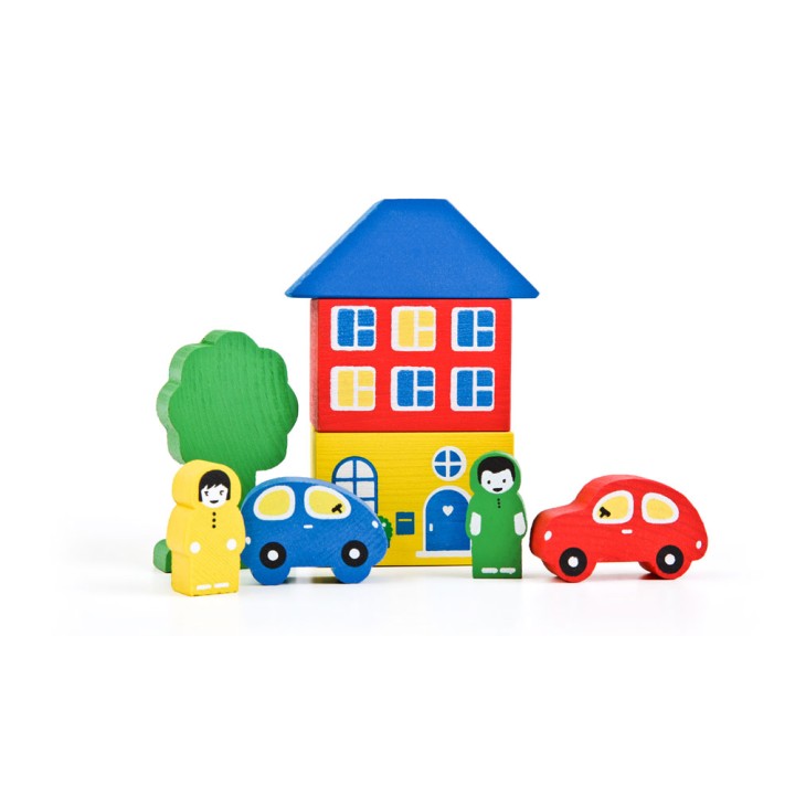 Конструктор Томик "Цветной городок.Голубой" 8 дет. арт.8688-3 /14*