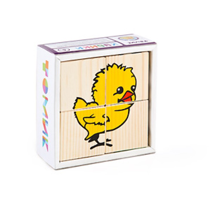 Кубики Томик 4 эл. "Животные" арт.3333-1 /40