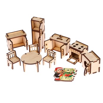 Альтаир. Набор кукольной мебели "Кухня" арт.СДМ-17