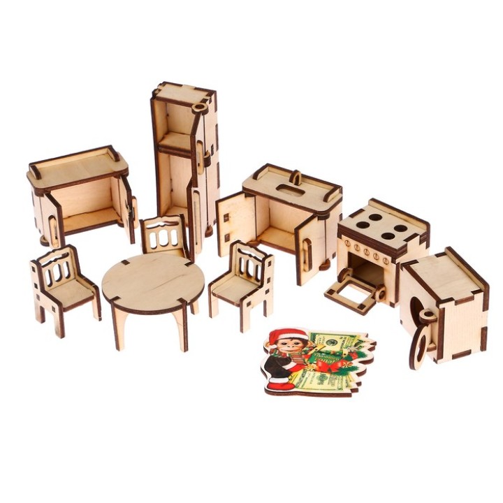 Альтаир. Набор кукольной мебели "Кухня" арт.СДМ-17