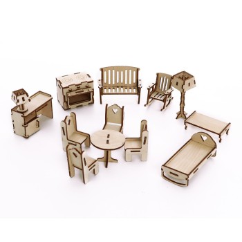 Коняша. Набор мебели для дома "Woody Style" арт.НМФ01 /20