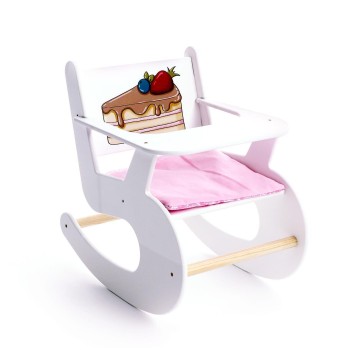 Коняша. Стульчик-качалка "Чизкейк" белый арт.СКК01 /9
