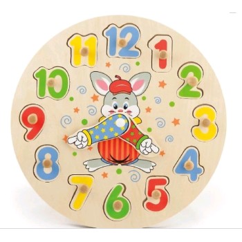 VIGA. 56171 Часы-пазл (дерево)