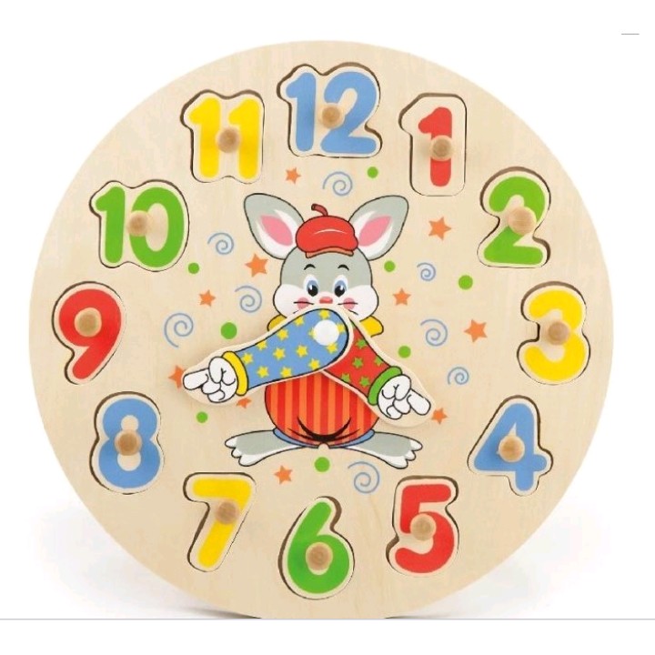 VIGA. 56171 Часы-пазл (дерево)