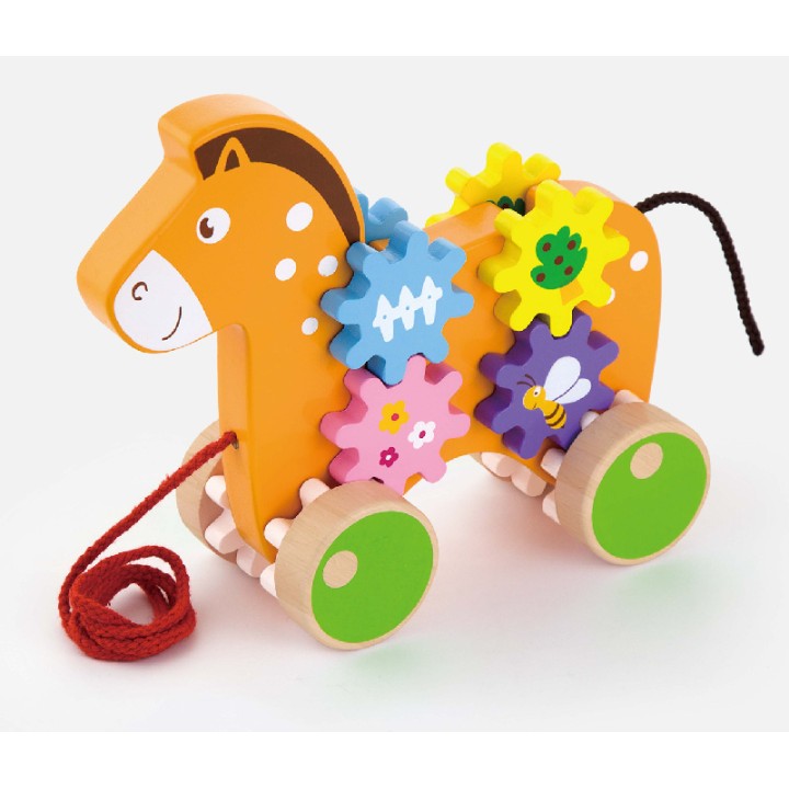 VIGA. 50976 Каталка "Лошадка" в коробке (24*9*24)