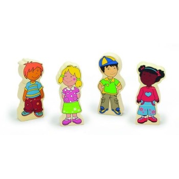 VIGA. 59699 Магнитные фигурки "Дети"(дерево)