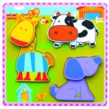 VIGA. 59303 Объемный пазл "Ферма"6 деталей в пленке (22.5*2*26)