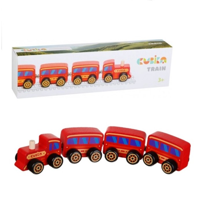 CUBIKA.15375 Игрушка деревянная Поезд "Ретро"