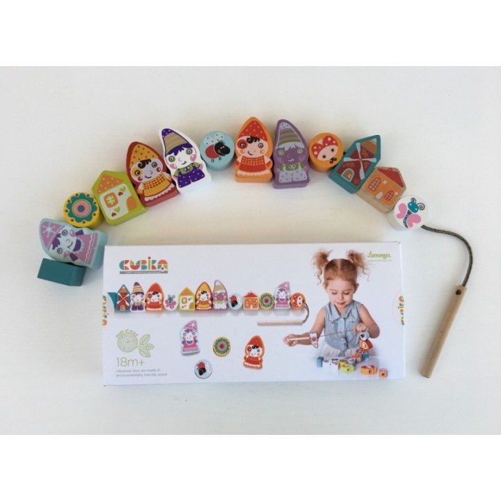 CUBIKA.13654 Шнуровка "Веселые гномы" (12 дет.) /20