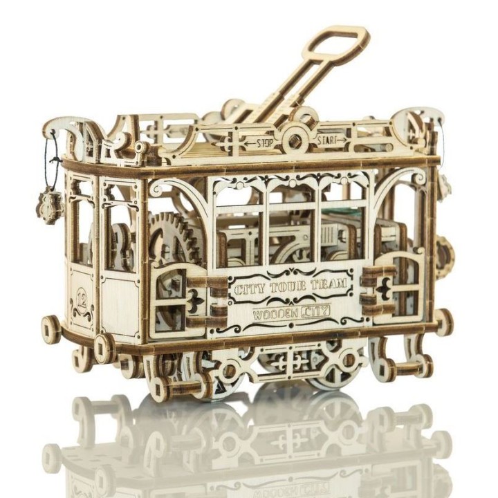 Wooden.City. Модель для конструирования "Городской трамвай с рельсами" арт. 320 (фикс.цена)