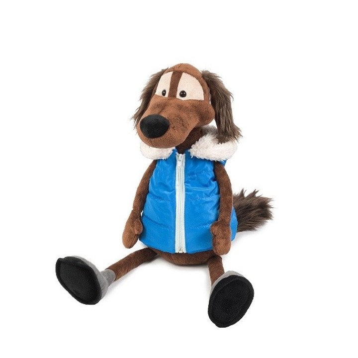 Мягкая игрушка. Пес Шерлок в жилетке 23 см. арт.МТ-111610-23