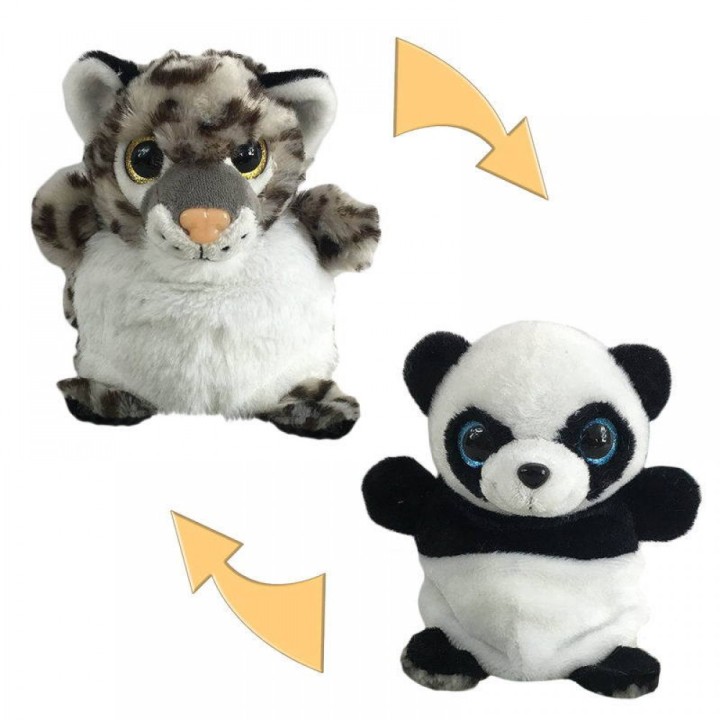 Перевертыши. Мягкая игрушка "Панда/Леопард" 16 см, арт.M5034