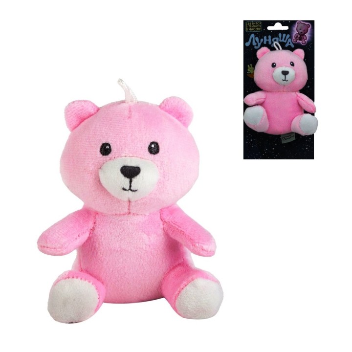 Мягкая игрушка. Луняша "Медведь Миша" 10 см светится в темноте, арт.76575