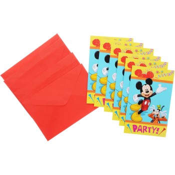 Procos. Приглашения в конвертах "Веселый Микки" 6 шт. арт.81513