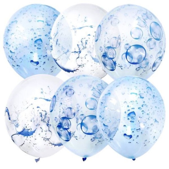 "Пати бум" Шары латексные 30 см "Аква Пати" ассорти рис. 25шт МР 12