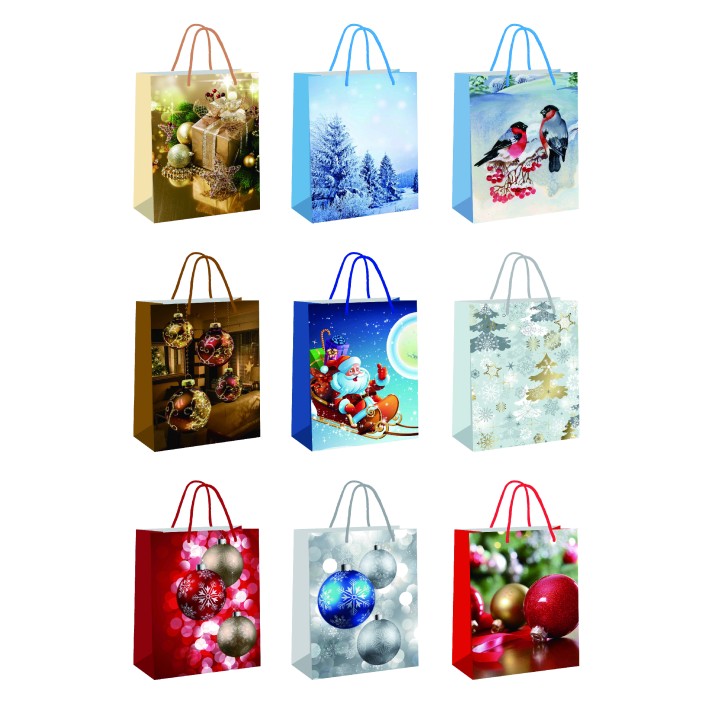 Пакет подарочный "Новогодний" арт.48666 18х23х10 см ламинированный, PIONEER