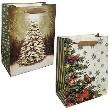 Пакет подарочный "Новогодний" арт.64123 17.8X22.9X9.8 см, ламинированный