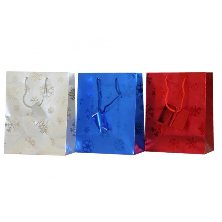 Пакет подарочный "Новогодний" арт.14074 17.8х22.9х9.8см метал, metallNY/12