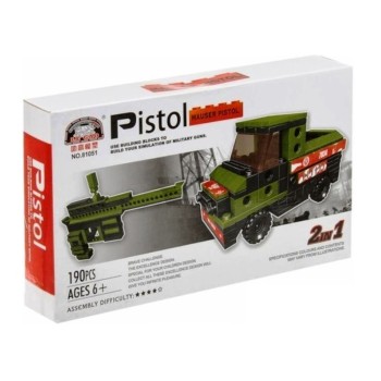 Pistol. Конструктор "Пистолет+машина" 2в1 в коробке арт.81051/1138191