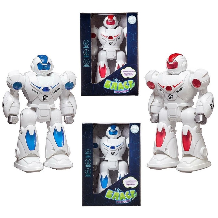 Робот электромеханический "Бласт. Командор" со световыми и звуковыми эффектами арт.ZY1215189/синий