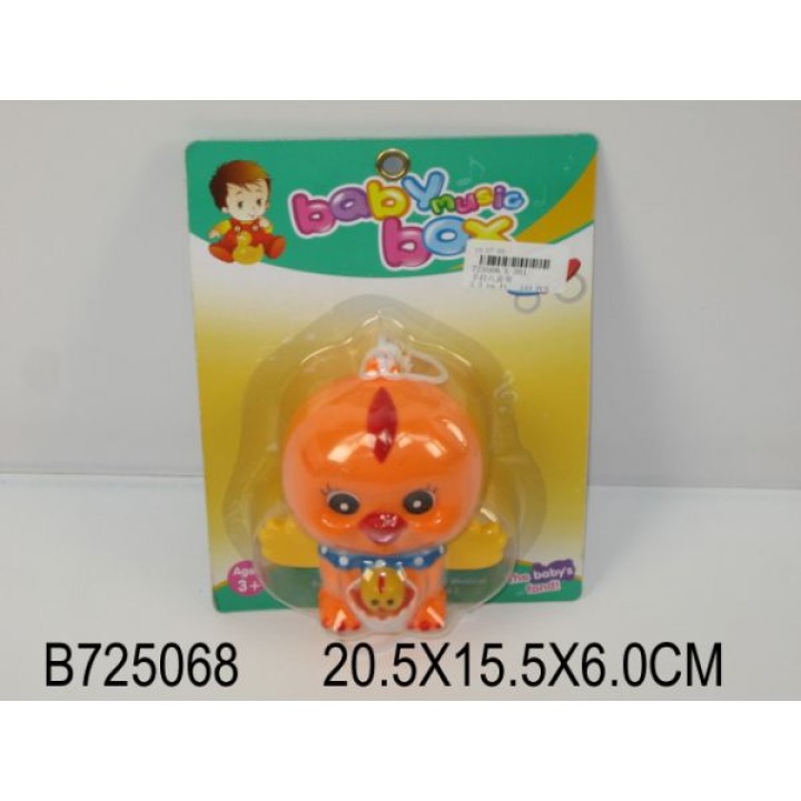 Погремушка заводная с кольцом,озвуч.,в ассорт. X361 на карт.20*15см арт.B725068