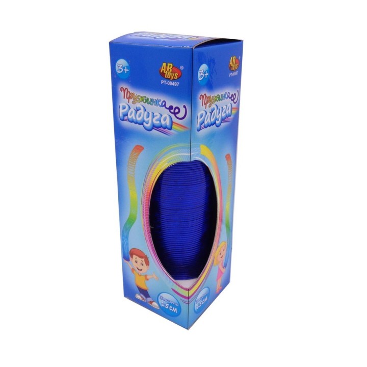 Пружинка "Радуга" 15 см в коробке арт.PT-00497(WA-C1926)