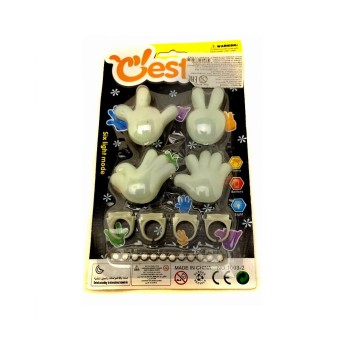 М-Е16 Светящиеся кольца "Ладошки" на картоне арт.KN 1003-2/1108555