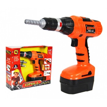 Шуроповерт, на батарейках, арт.QD518AM звук, вращение, (24 х21 х7)