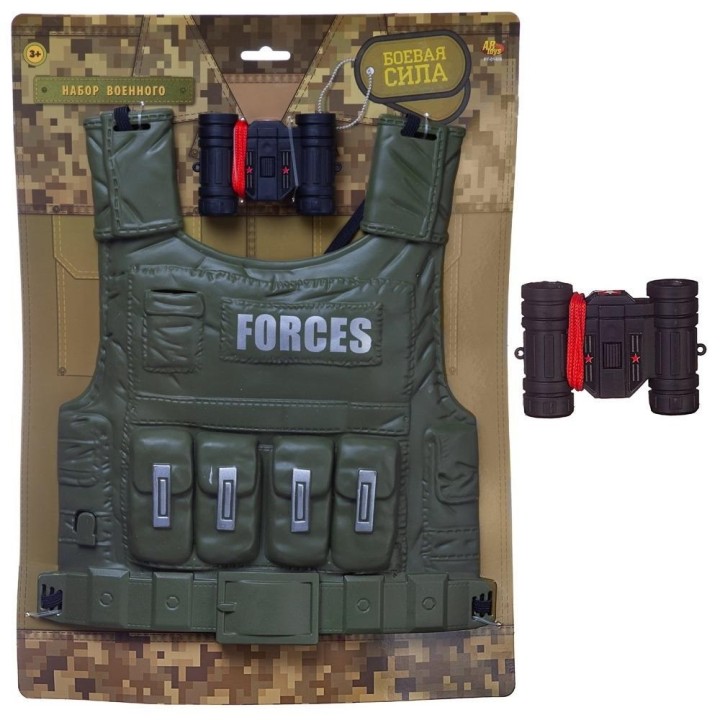 Боевая сила. Военный жилет, с акссесуаром, 2 вида в ассорт. арт.PT-01408