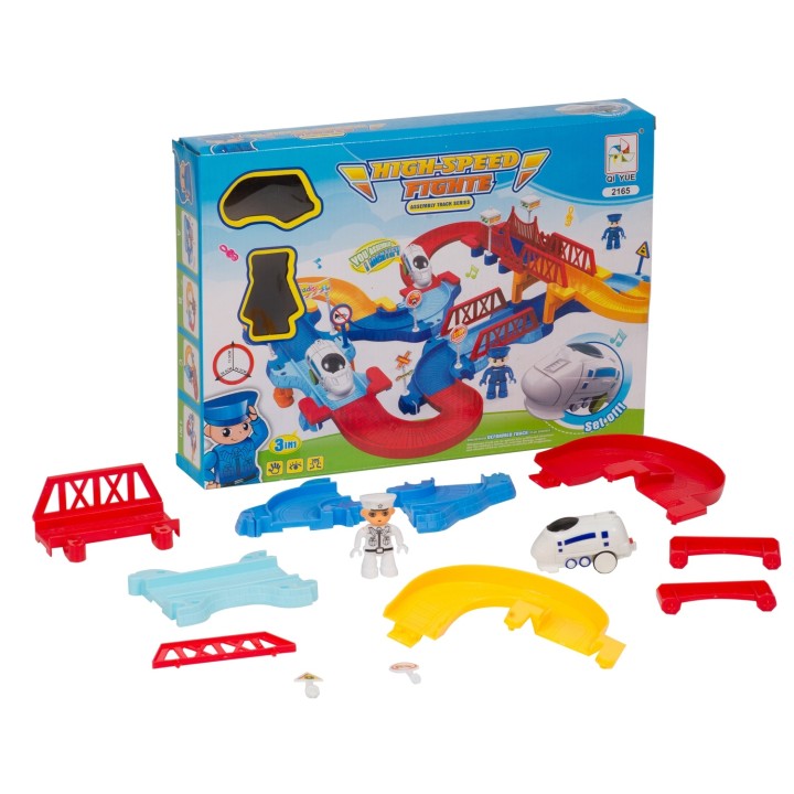 Игровой набор "Конструктор трасса с поездом" ВОХ, арт.2165ABC/ Г79448