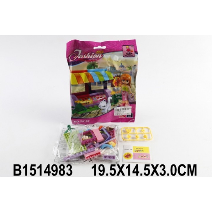 Fashion. Конструктор с фигуркой арт.B1514983/24107 19*14*3см